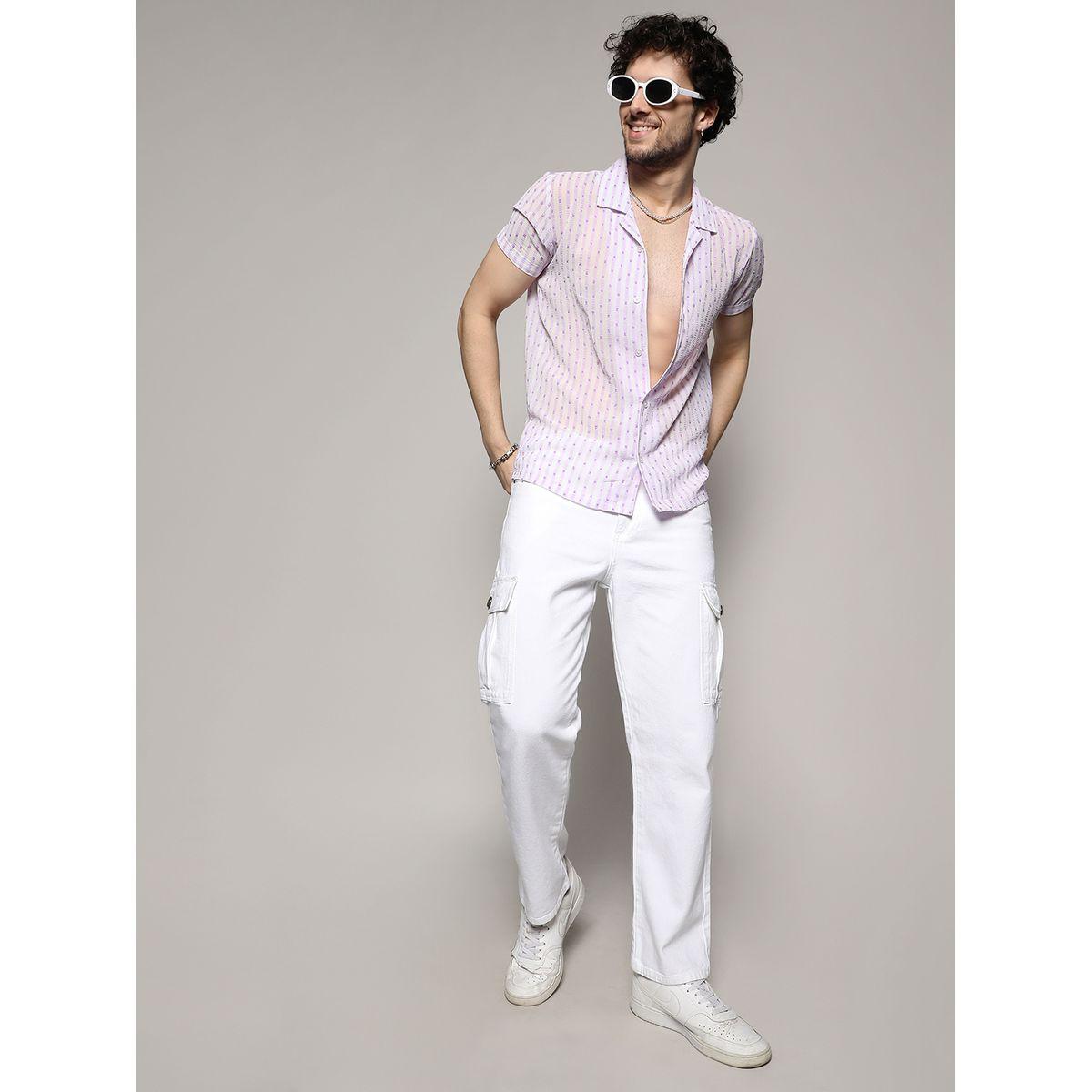 قميص كاجوال بتفاصيل دوبي مع ازرار غلق كامبوس سوترا × ستايلي-men-clothing-shirts-image-4