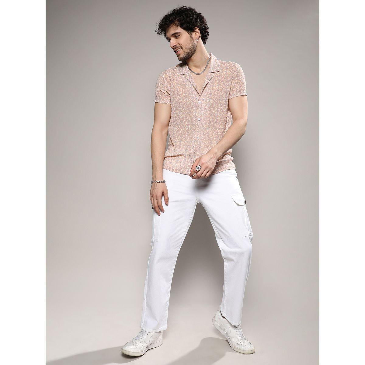 Campus Sutra X Styli  Dobby Floral Print Casual Shirt-men-clothing-shirts-image-4