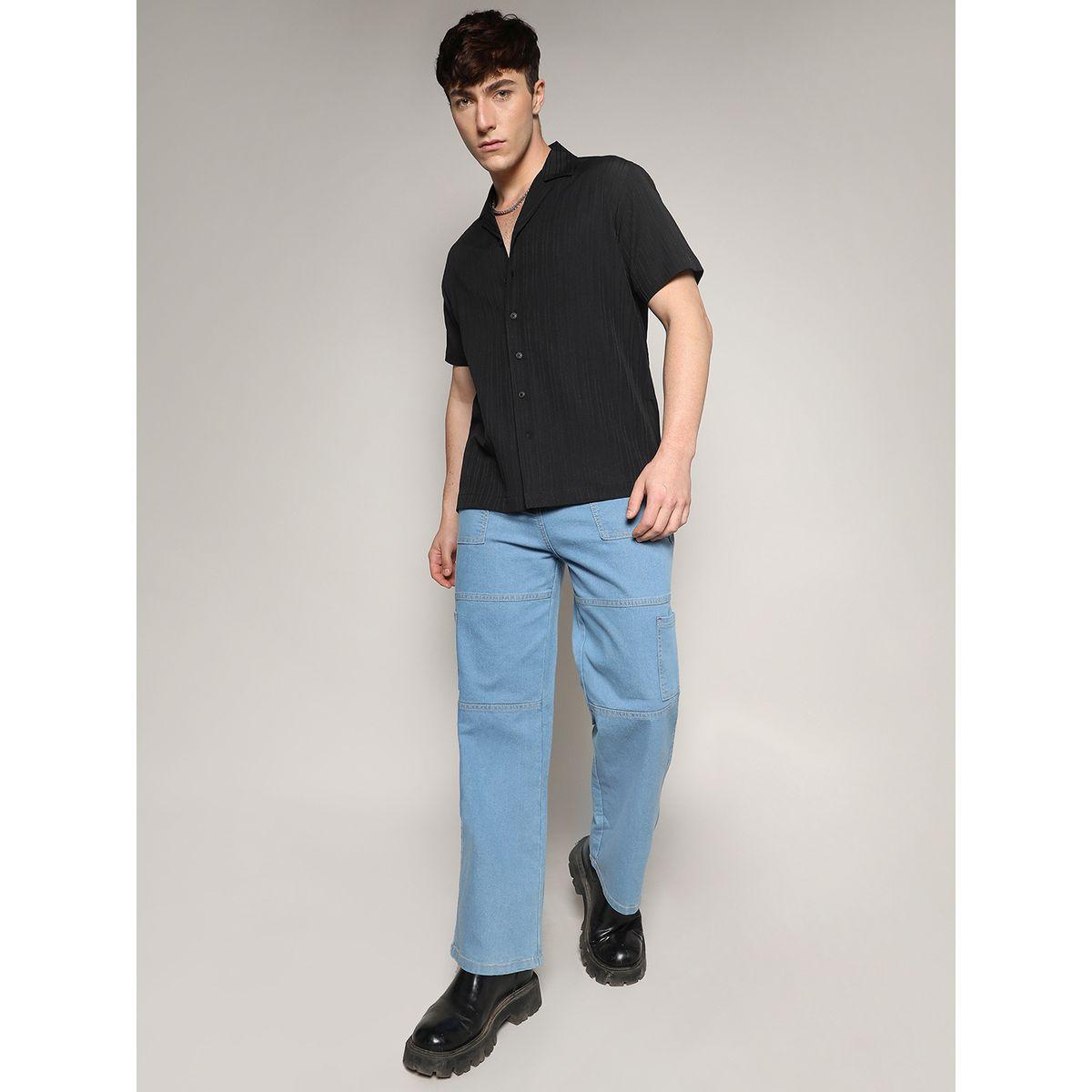 قميص كاجوال بنمط مخطط مع ازرار كامبوس سوترا × ستايلي-men-clothing-shirts-image-4
