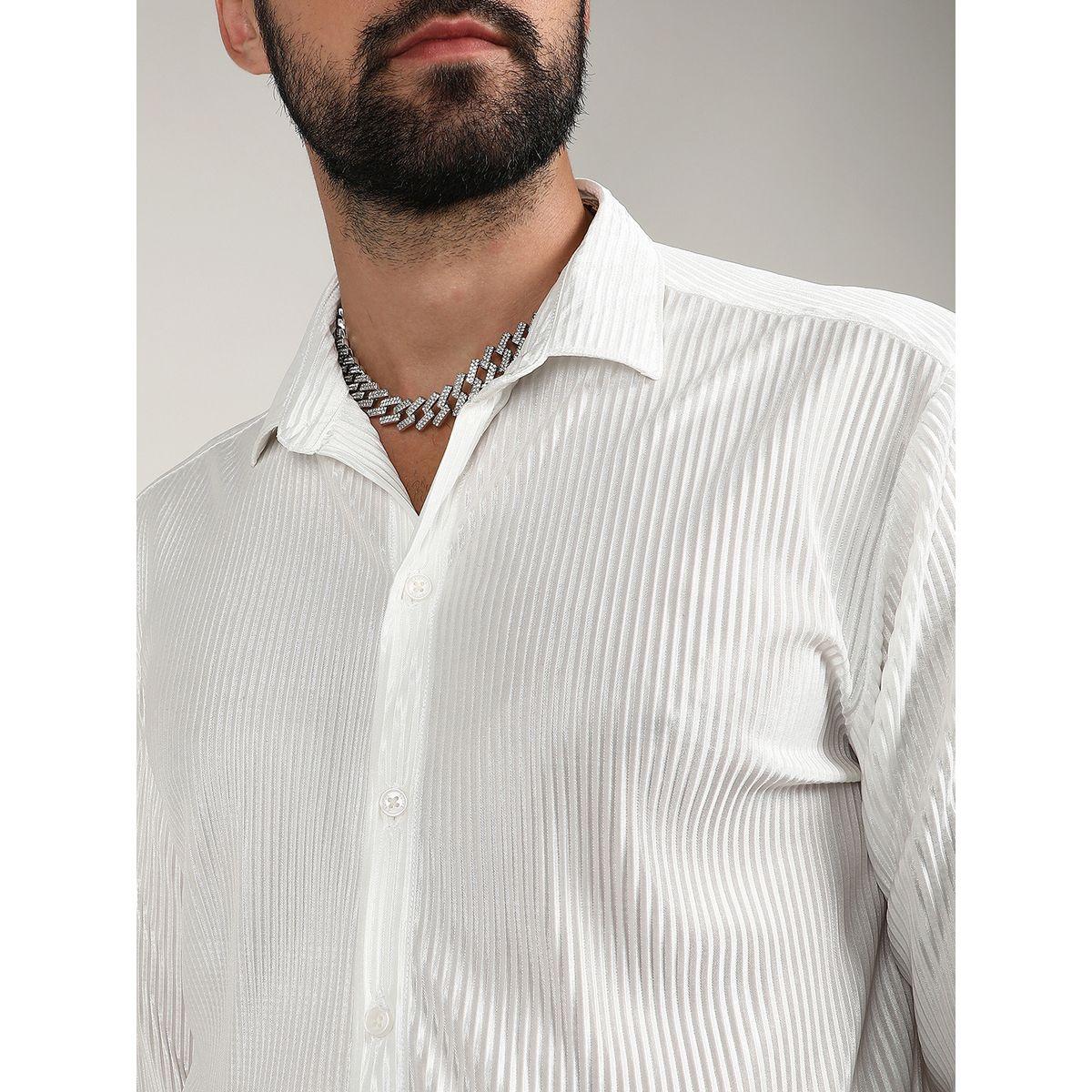 Campus Sutra X Styli  Pleat-Creased Regular Fit Shirt-men-clothing-shirts-image-2