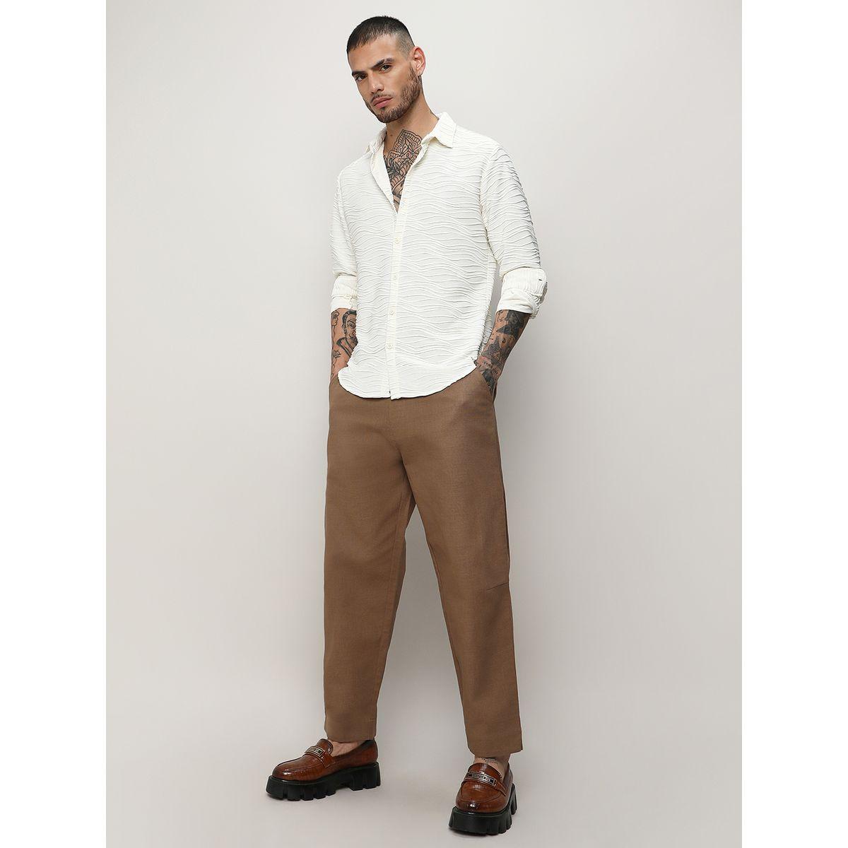 Campus Sutra X Styli  Wave Texture Regular Fit Shirt-men-clothing-shirts-image-4