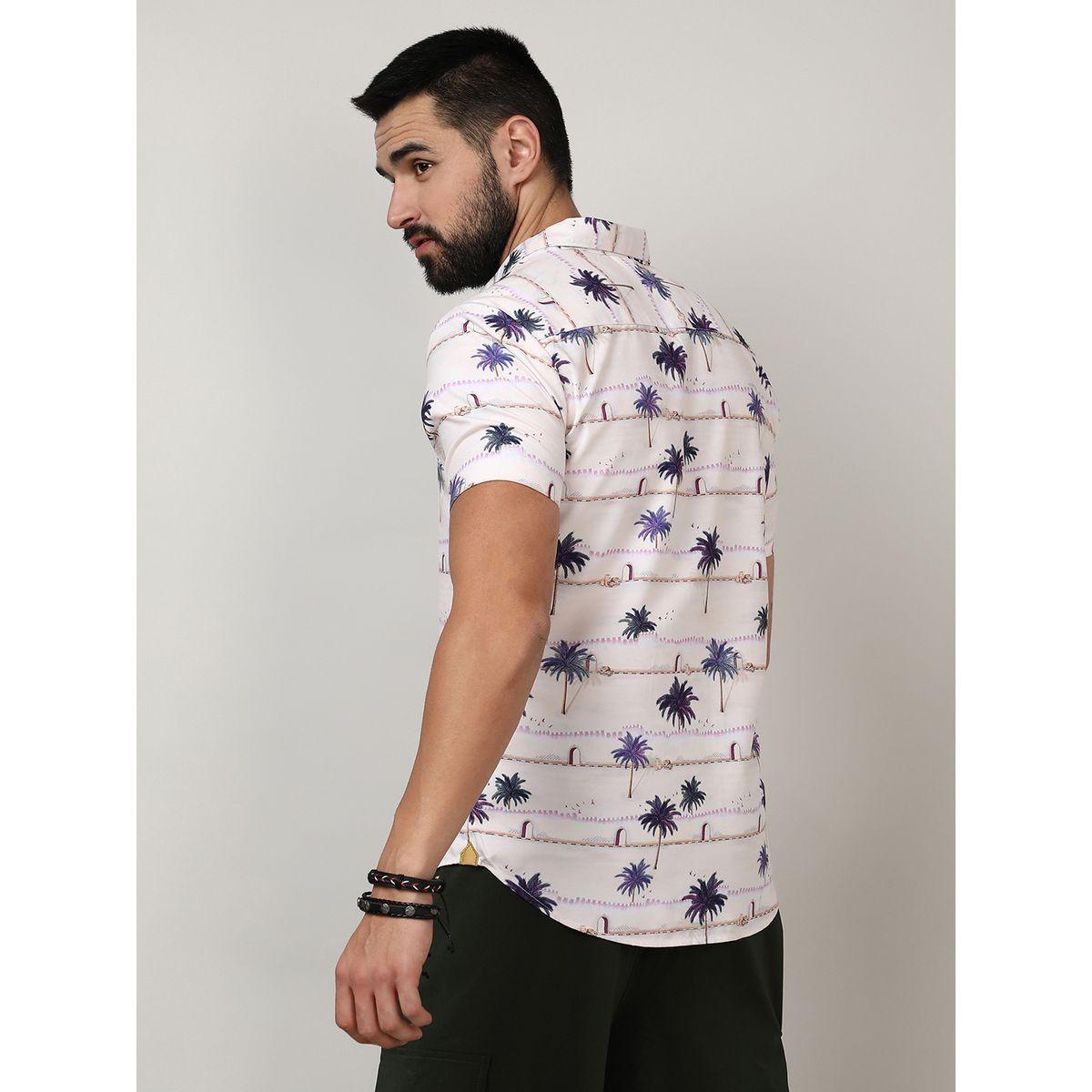 قميص مطبع بطبعة نخل مع قصة عادية كامبوس سوترا × ستايلي-men-clothing-shirts-image-3