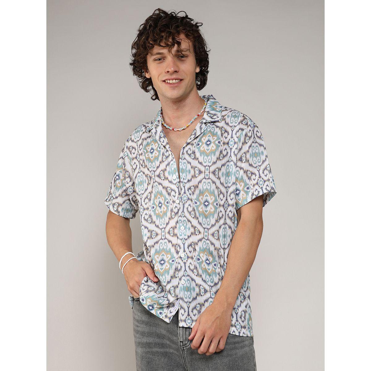 قميص بطبعة ايكات مع ازرار كامبوس سوترا × ستايلي-men-clothing-shirts-image-1