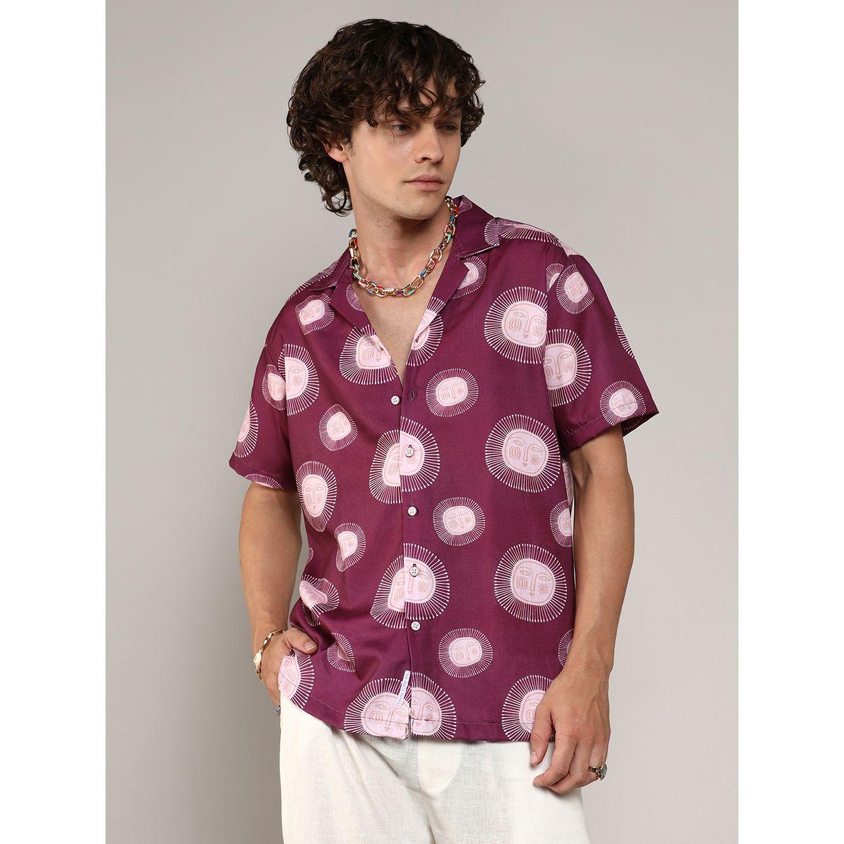 Campus Sutra X Styli  Graphic Print Casual Shirt with Buttons-men-clothing-shirts-image-1