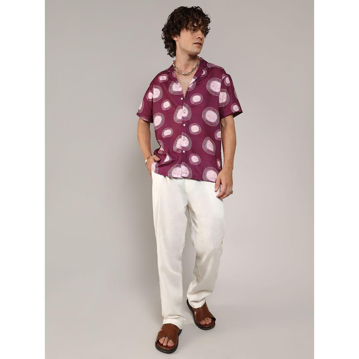 Campus Sutra X Styli  Graphic Print Casual Shirt with Buttons-men-clothing-shirts-image-4
