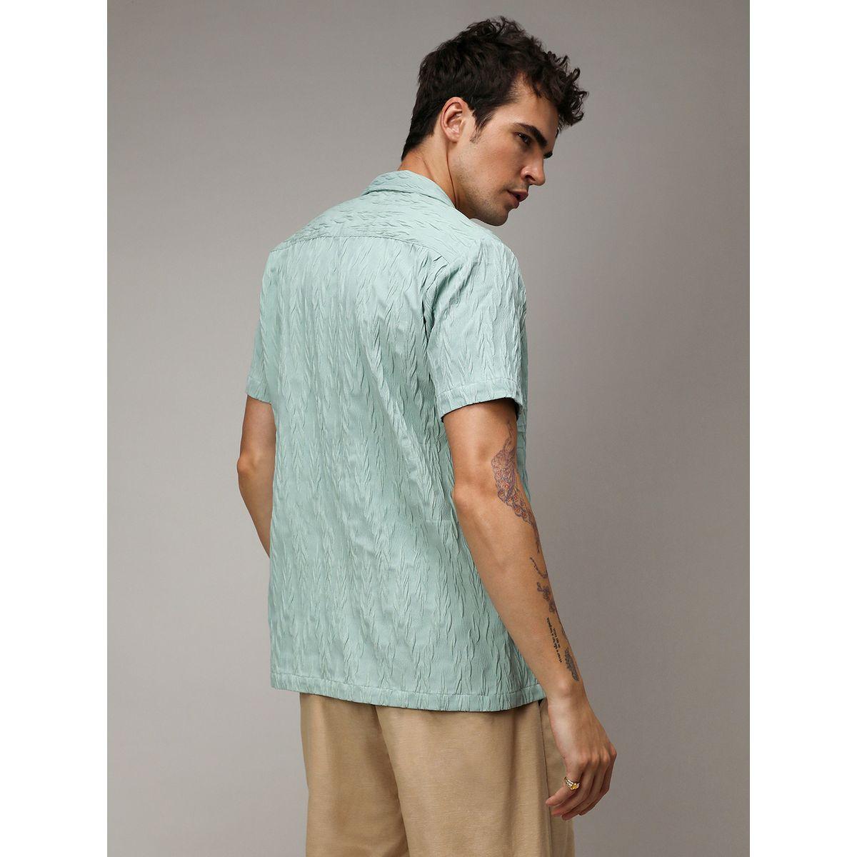 قميص سادة بتفاصيل بارزة الملمس كامبوس سوترا × ستايلي-men-clothing-shirts-image-3