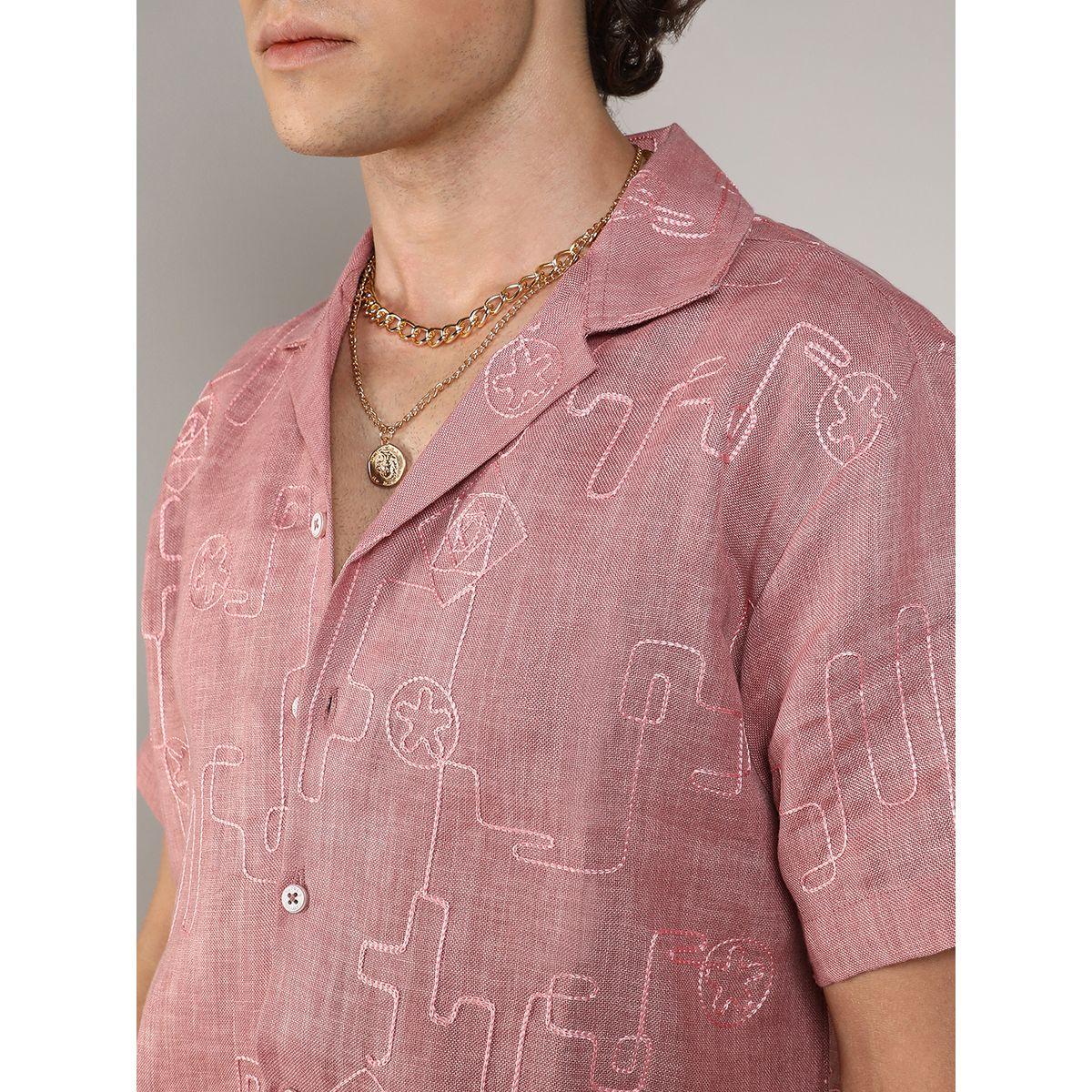 قميص بتفاصيل مُطرّزة مع ازرار غلق كامبوس سوترا × ستايلي-men-clothing-shirts-image-2