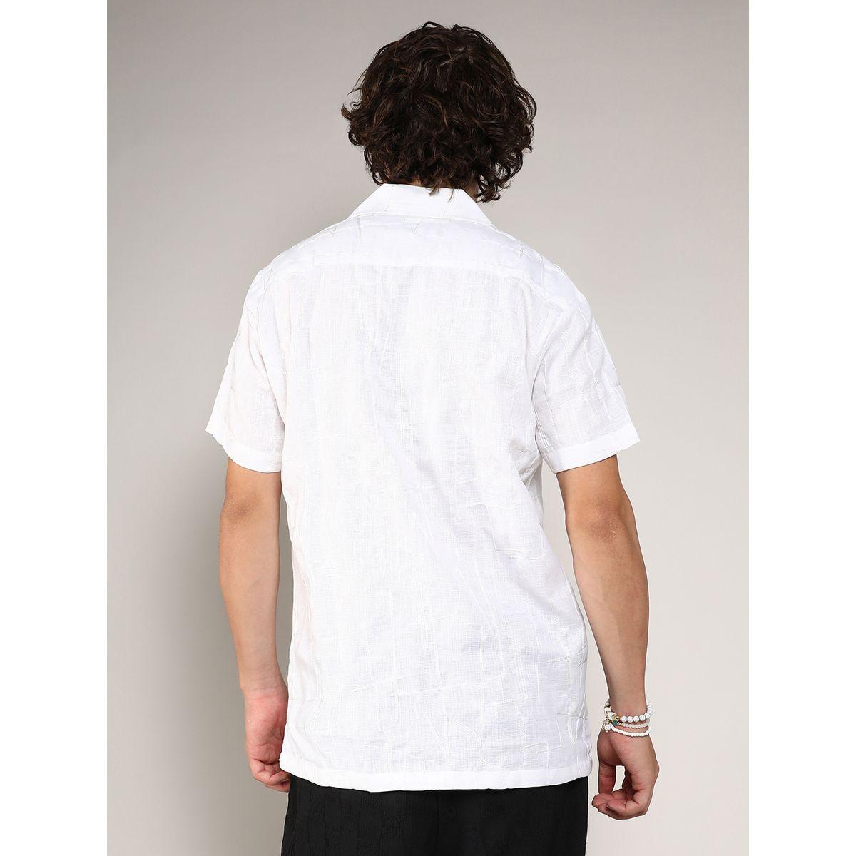 Campus Sutra X Styli  Embroidery Pattern Regular Shirt with Buttons-men-clothing-shirts-image-3