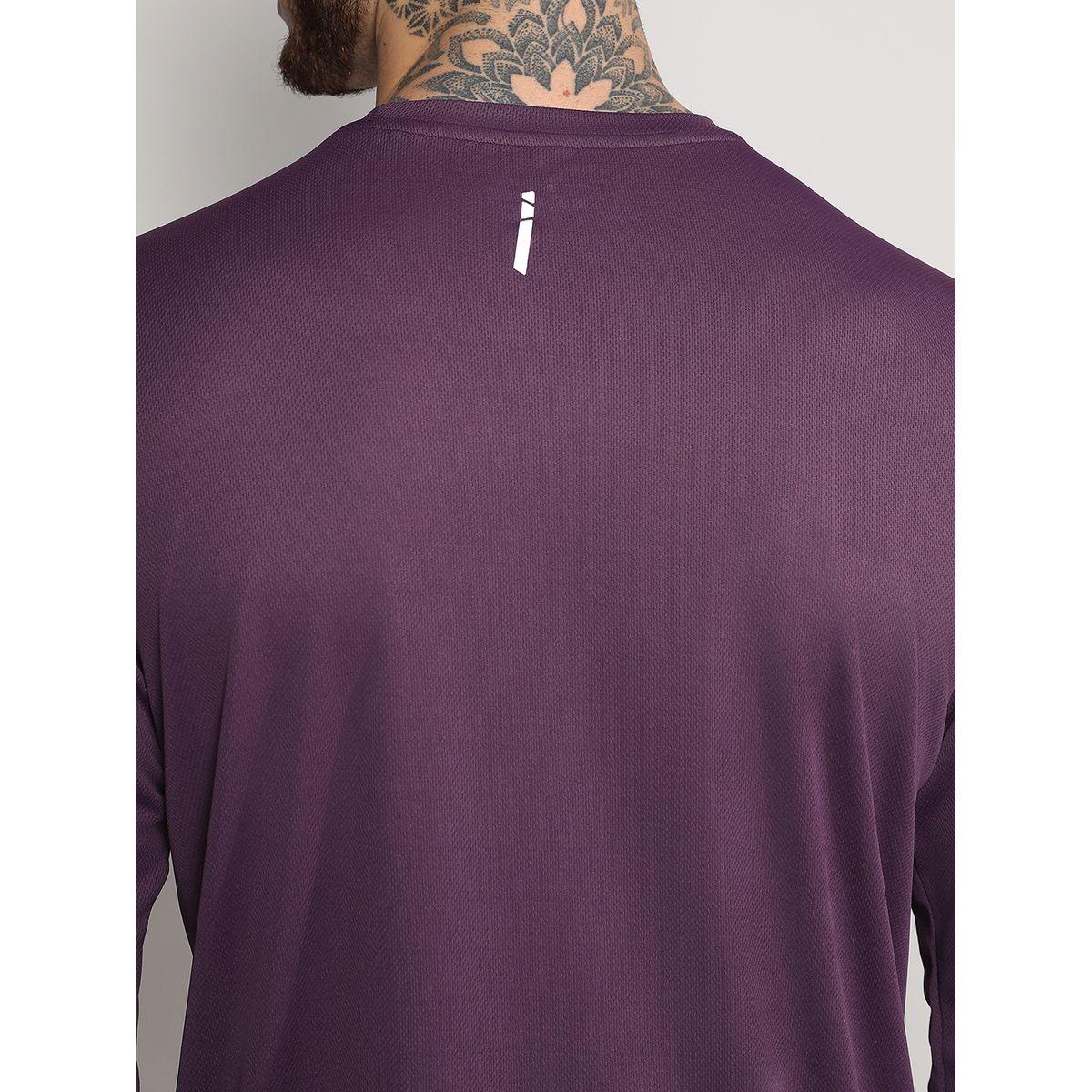 Campus Sutra X Styli  Solid Logo Detail Activewear T-Shirt with Long Sleeve-men-clothing-sportswearandactivewear-tshirtsandpolos-image-2