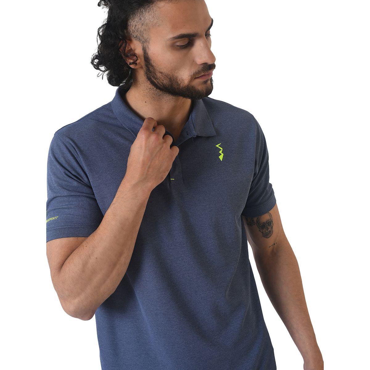 Campus Sutra X Styli  Basic Logo Detail Activewear Polo T-Shirt-men-clothing-sportswearandactivewear-tshirtsandpolos-image-2