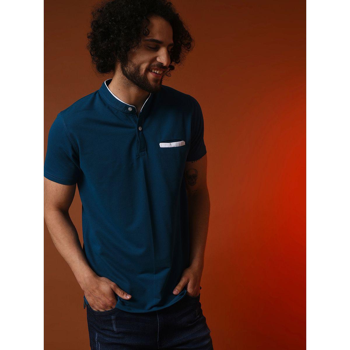 تيشيرت بياقة بولو وتفاصيل مُتباينة كامبوس سوترا × ستايلي-men-clothing-tshirtsandpolos-tshirts-image-1