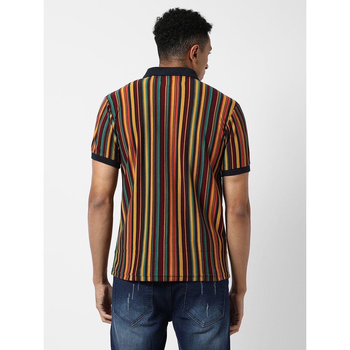 تيشيرت مخطط بياقة بولو وقصة عادية كامبوس سوترا × ستايلي-men-clothing-tshirtsandpolos-tshirts-image-3