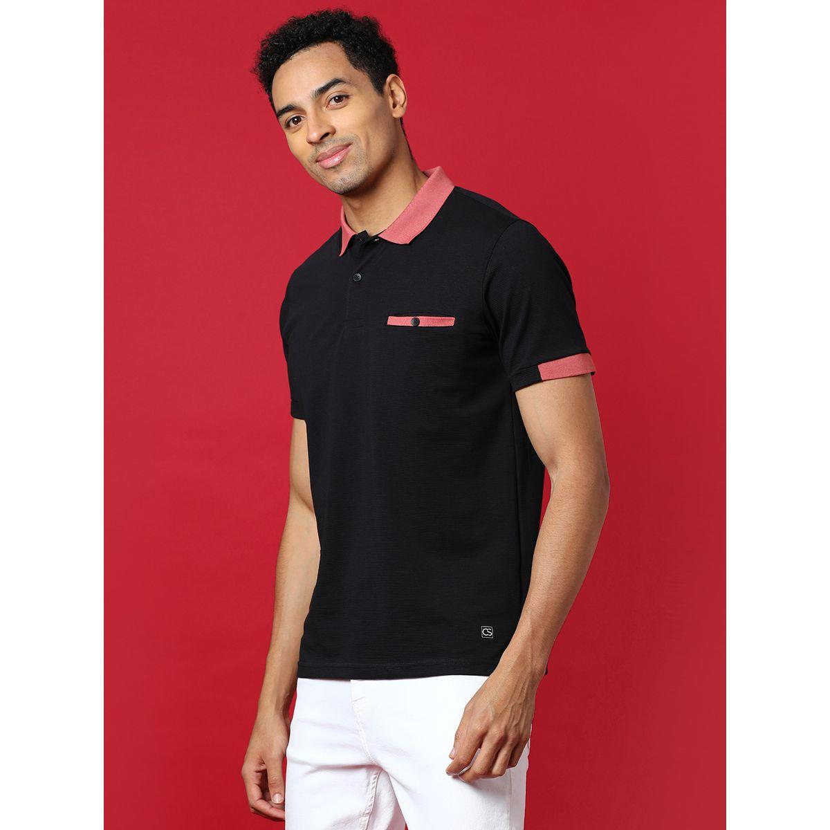 تيشيرت بياقة بولو وتفاصيل مُتباينة كامبوس سوترا × ستايلي-men-clothing-tshirtsandpolos-tshirts-image-1
