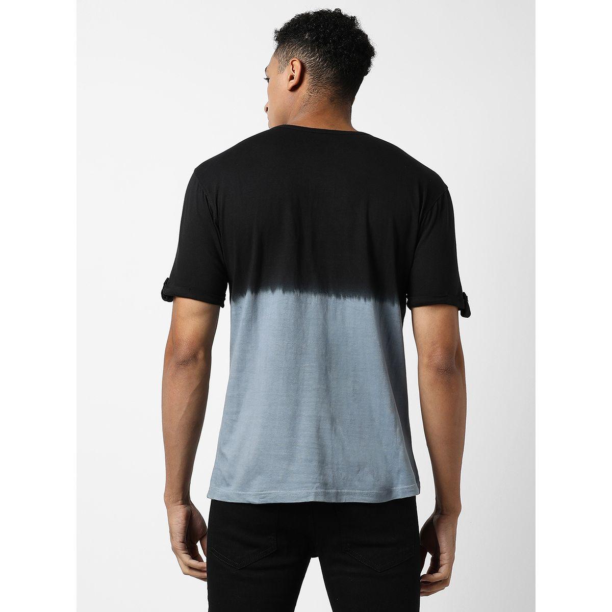 Campus Sutra X Styli  Ombre Look Henley Neck T-Shirt-men-clothing-tshirtsandpolos-tshirts-image-3