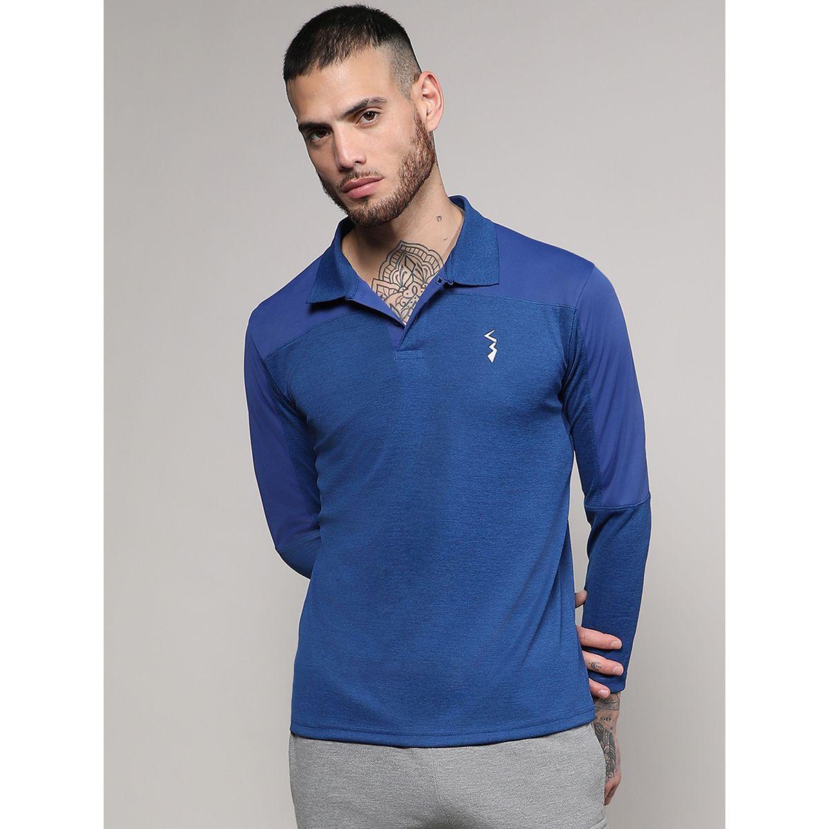 Campus Sutra X Styli  Melange Logo Detail Long Sleeves T-Shirt-men-clothing-sportswearandactivewear-tshirtsandpolos-image-1