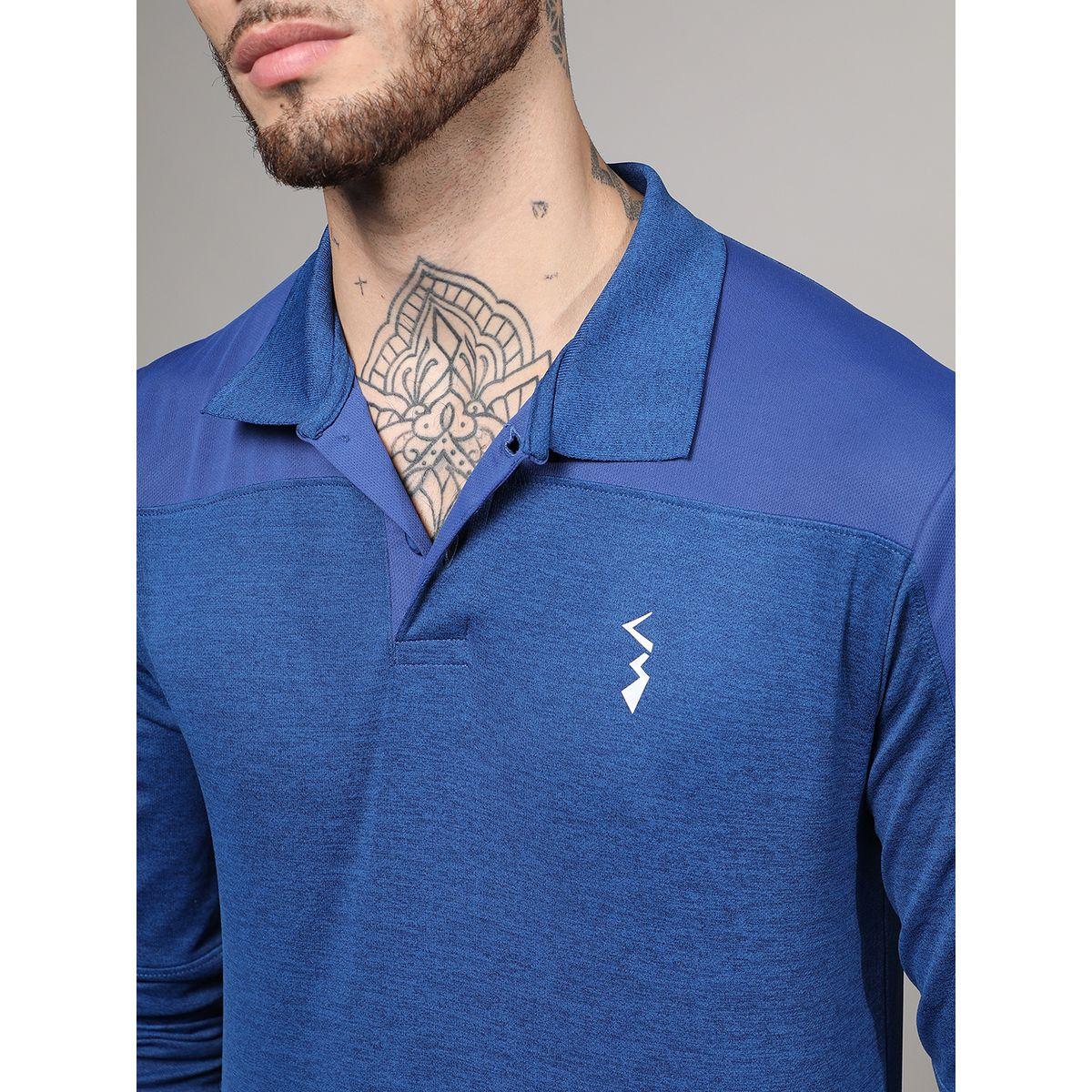 Campus Sutra X Styli  Melange Logo Detail Long Sleeves T-Shirt-men-clothing-sportswearandactivewear-tshirtsandpolos-image-2