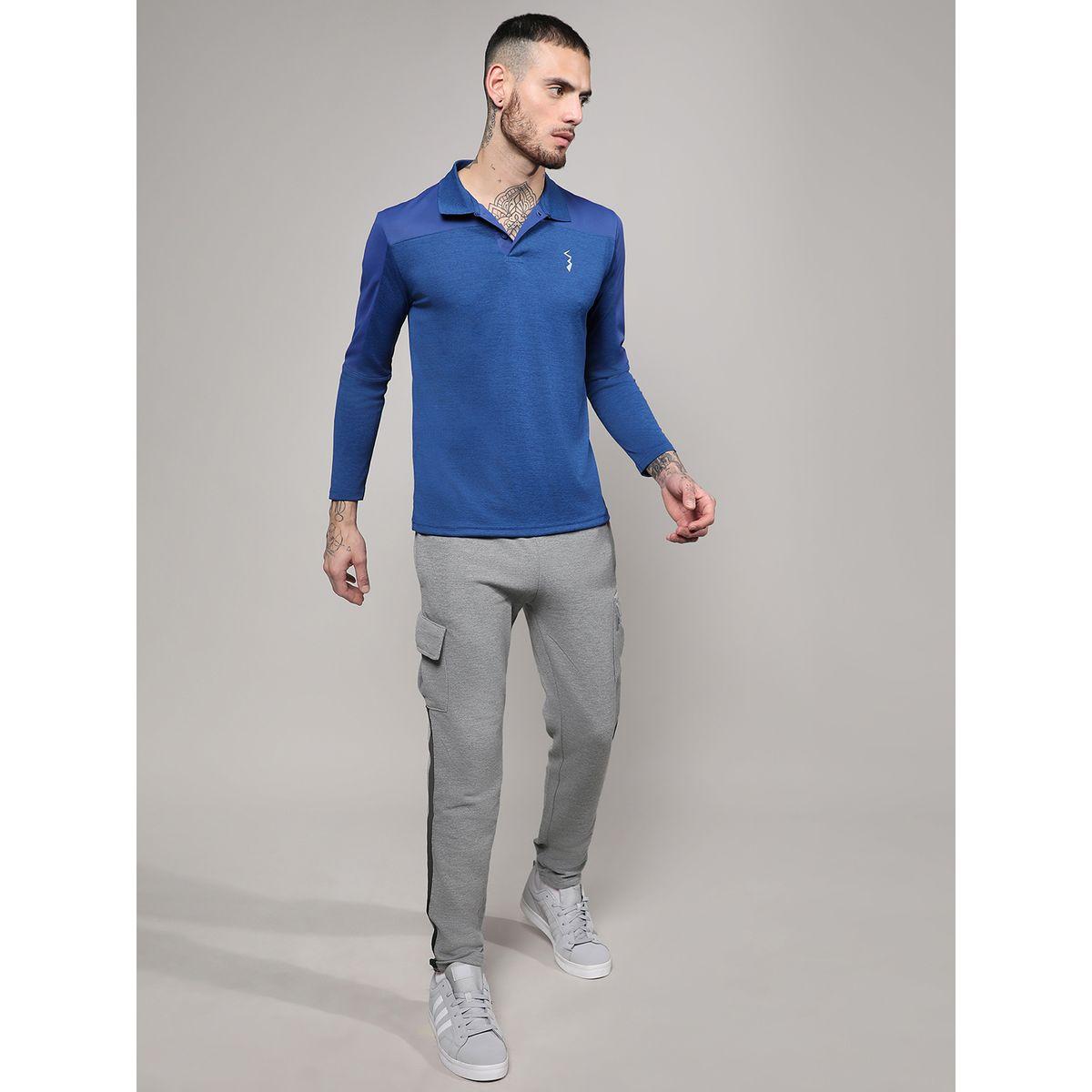 Campus Sutra X Styli  Melange Logo Detail Long Sleeves T-Shirt-men-clothing-sportswearandactivewear-tshirtsandpolos-image-4