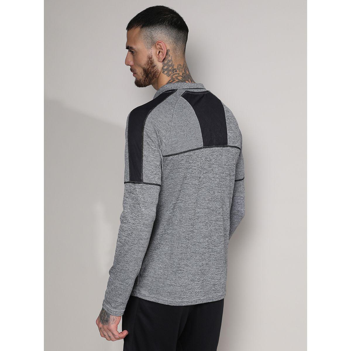 Campus Sutra X Styli  Heathered Contrast Logo Detail T-Shirt-men-clothing-sportswearandactivewear-tshirtsandpolos-image-3