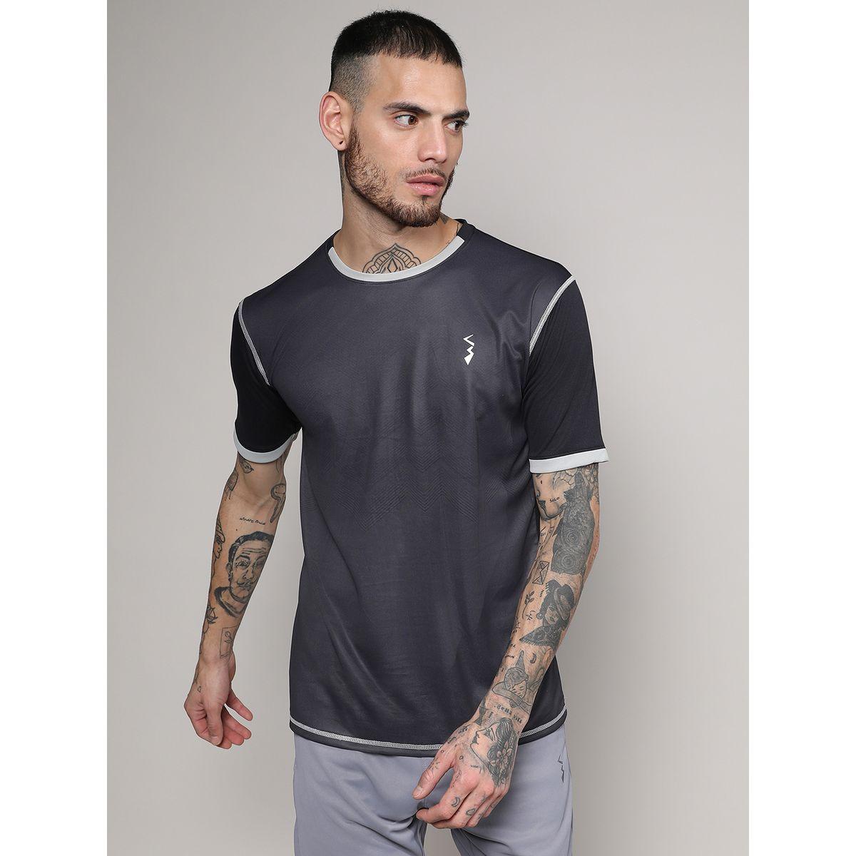 Campus Sutra X Styli  Geometric Print Logo Detail T-Shirt-men-clothing-sportswearandactivewear-tshirtsandpolos-image-1
