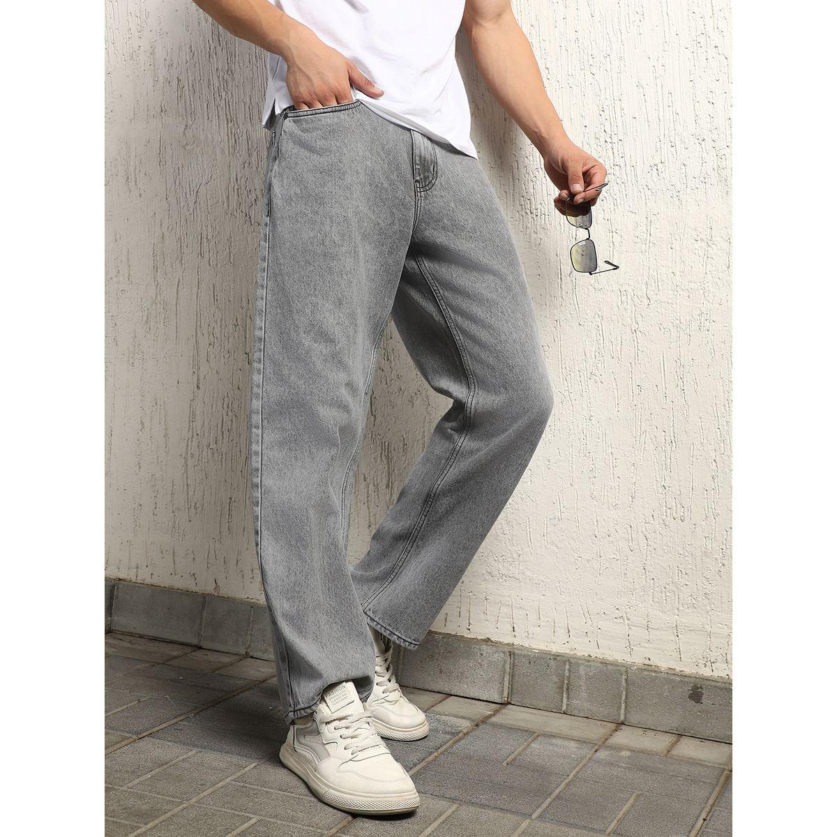 جينز بقصة مريحة وخصر متوسط هابر هولم × ستايلي-men-clothing-bottoms-jeans-image-1