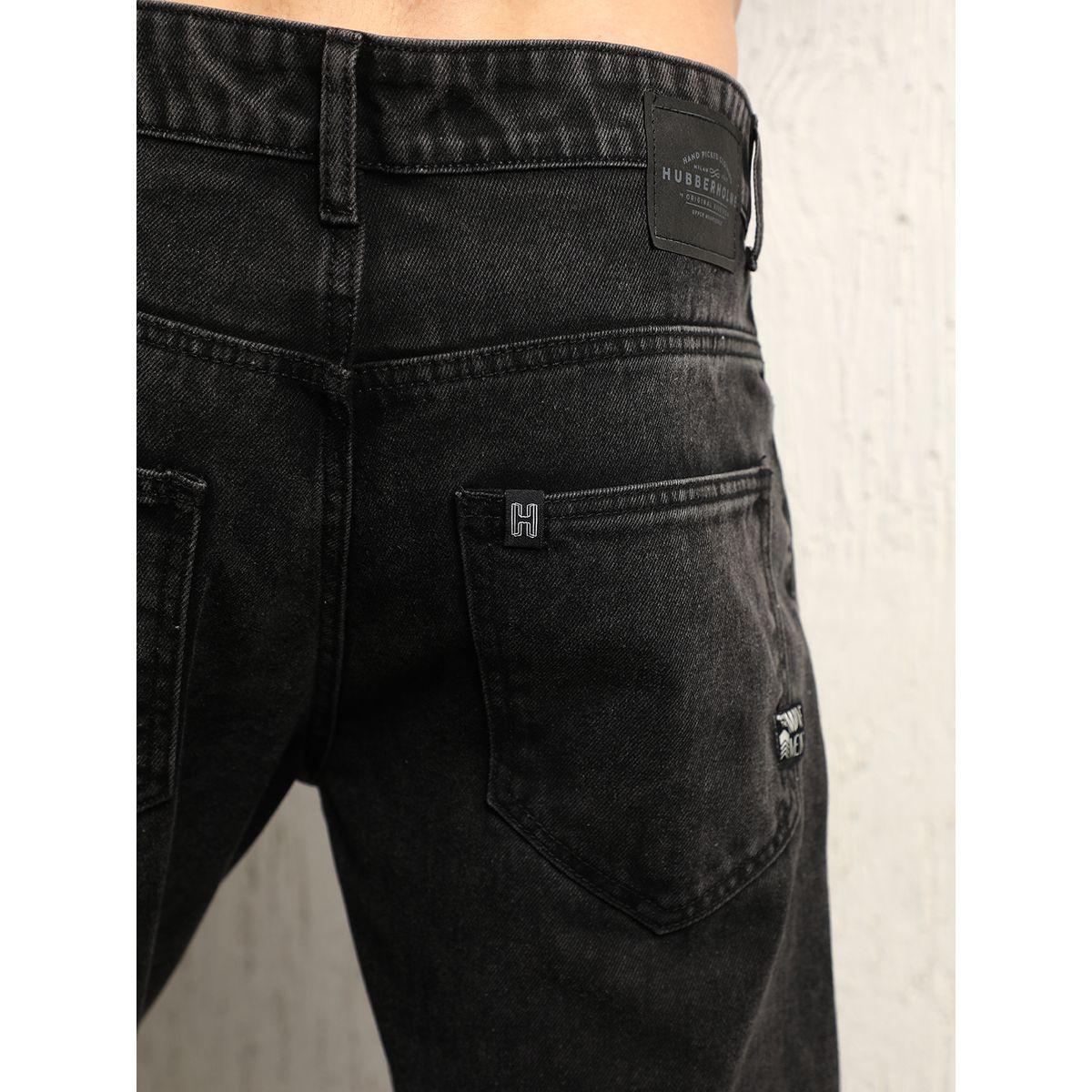 جينز بقصة مريحة وخصر متوسط مع تفاصيل ممزقة هابر هولم × ستايلي-men-clothing-bottoms-jeans-image-4