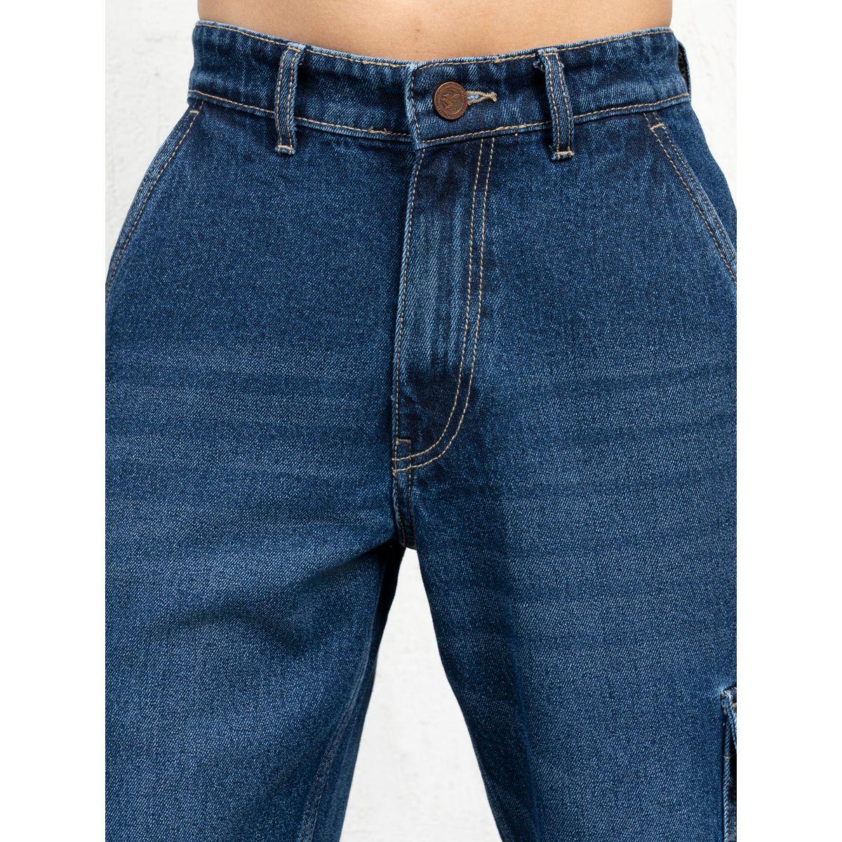جينز كارجو بقصة مريحة وخصر متوسط هابر هولم × ستايلي-men-clothing-bottoms-jeans-image-3