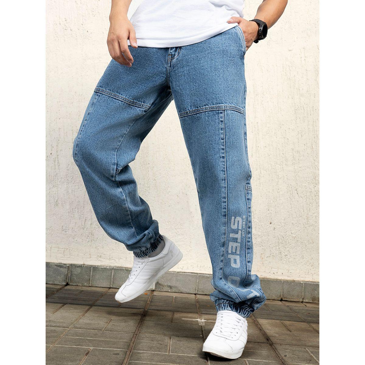 جينز بقصة مريحة وخصر متوسط هابر هولم × ستايلي-men-clothing-bottoms-jeans-image-1
