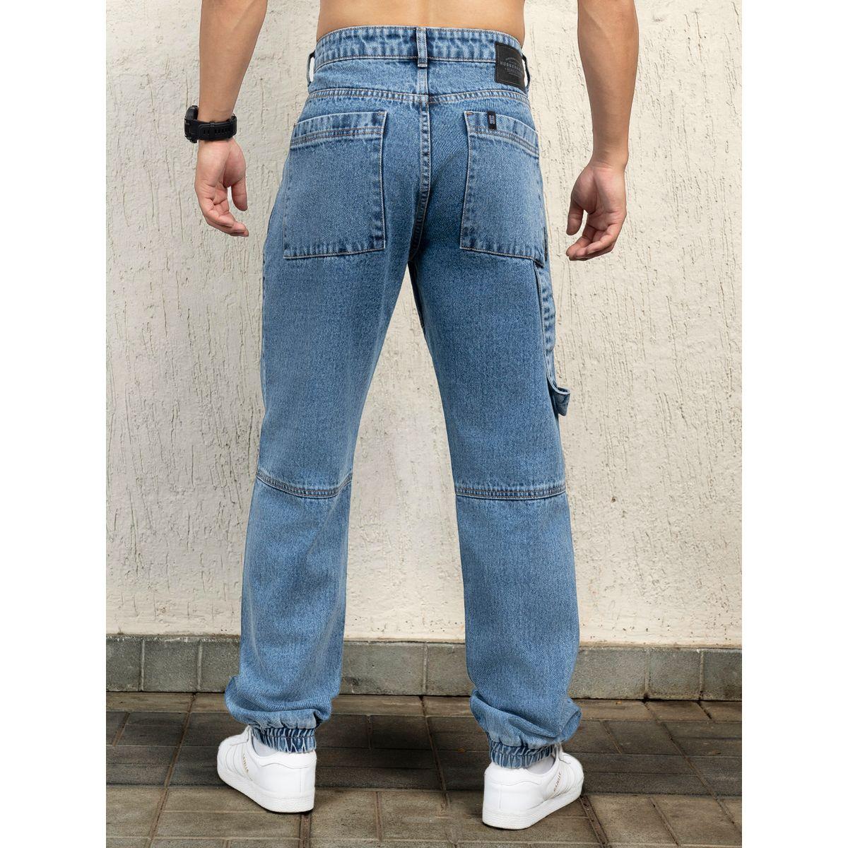 جينز بقصة مريحة وخصر متوسط هابر هولم × ستايلي-men-clothing-bottoms-jeans-image-2