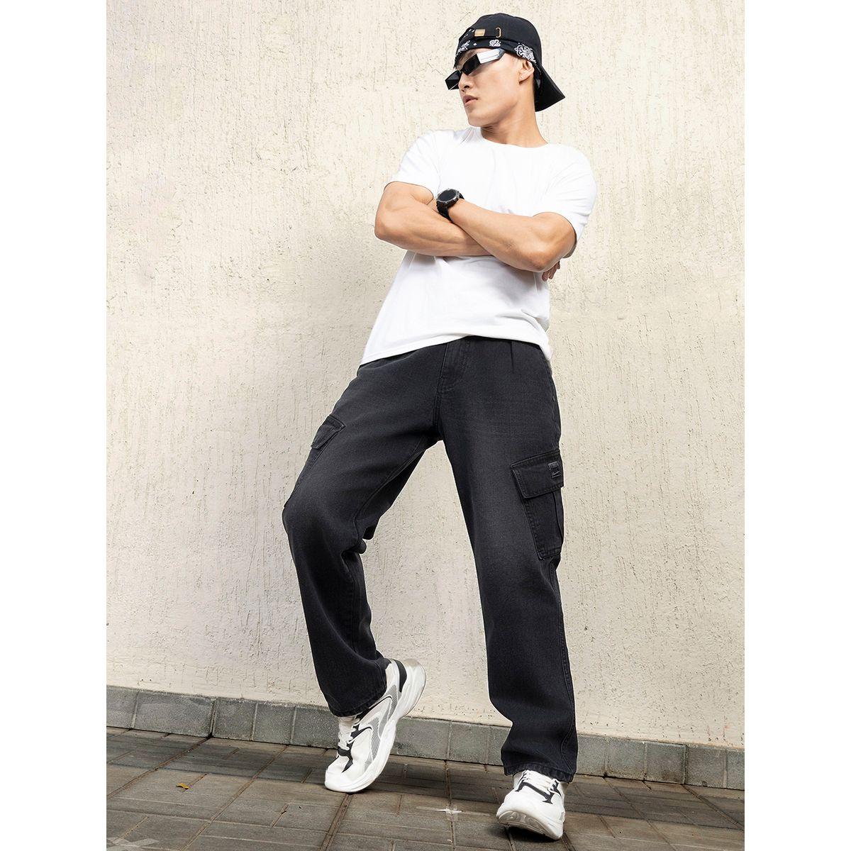 Hubberholme X Styli  Mid Rise Relaxed Fit Cargo Jeans-men-clothing-bottoms-jeans-image-4