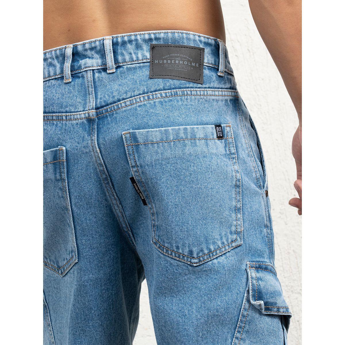 جينز كارجو بخصر متوسط وقصة باجي هابر هولم × ستايلي-men-clothing-bottoms-jeans-image-3