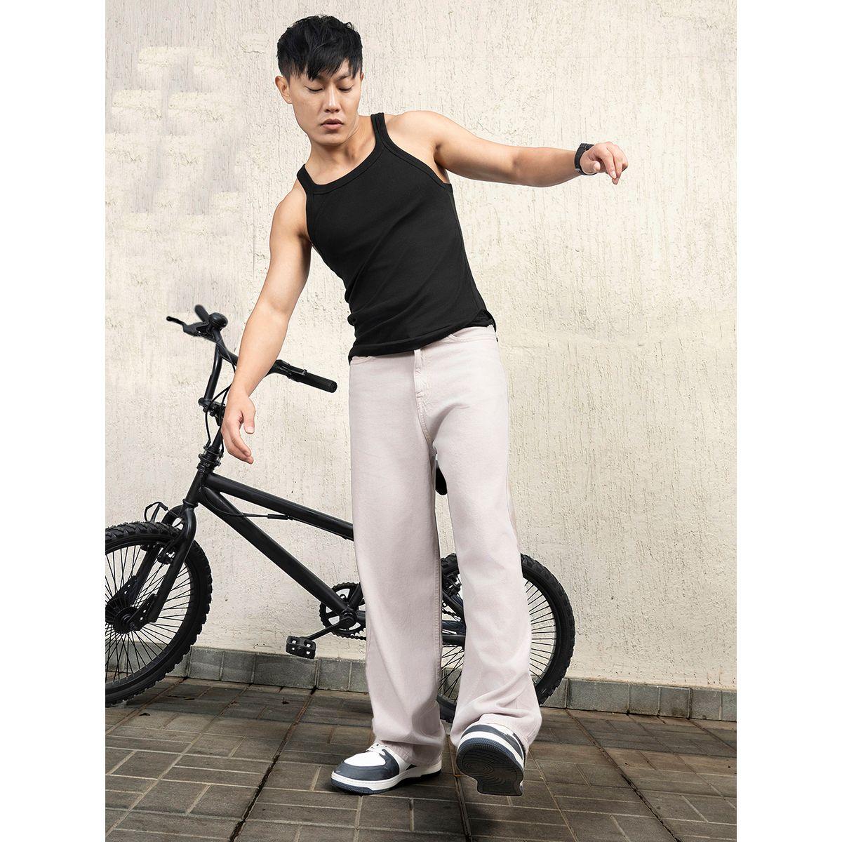 Hubberholme X Styli  Baggy Mid Rise Jeans with Pockets-men-clothing-bottoms-jeans-image-5