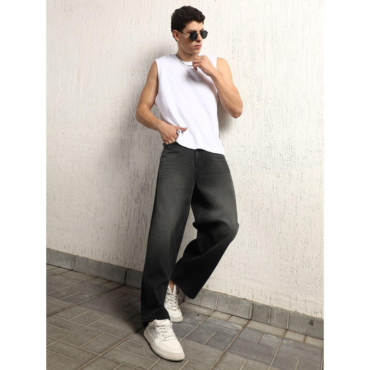 جينز بارجل مستقيمة وخصر متوسط هابر هولم × ستايلي-men-clothing-bottoms-jeans-image-3