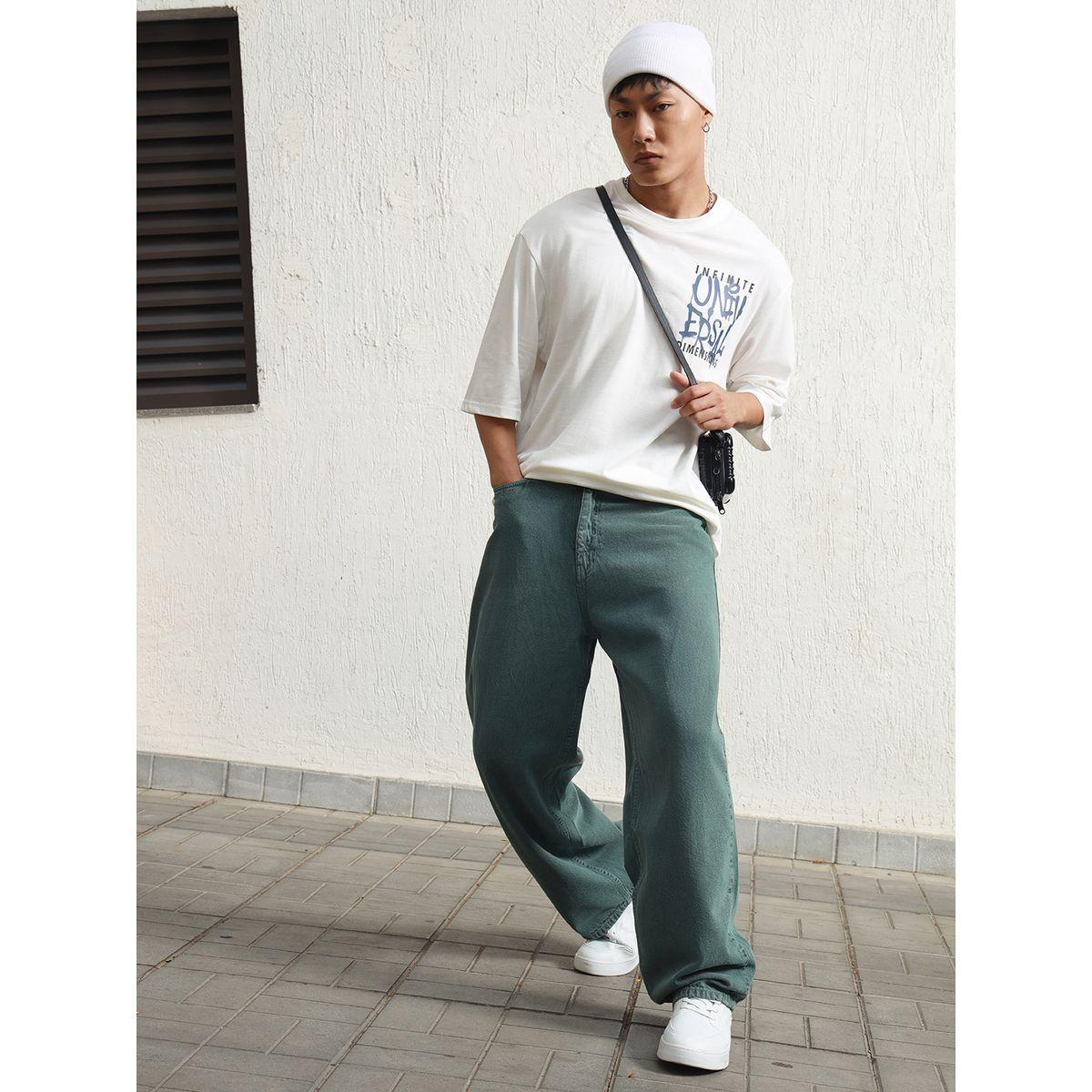 جينز باجي بخصر متوسط مع جيوب هابر هولم × ستايلي-men-clothing-bottoms-jeans-image-5