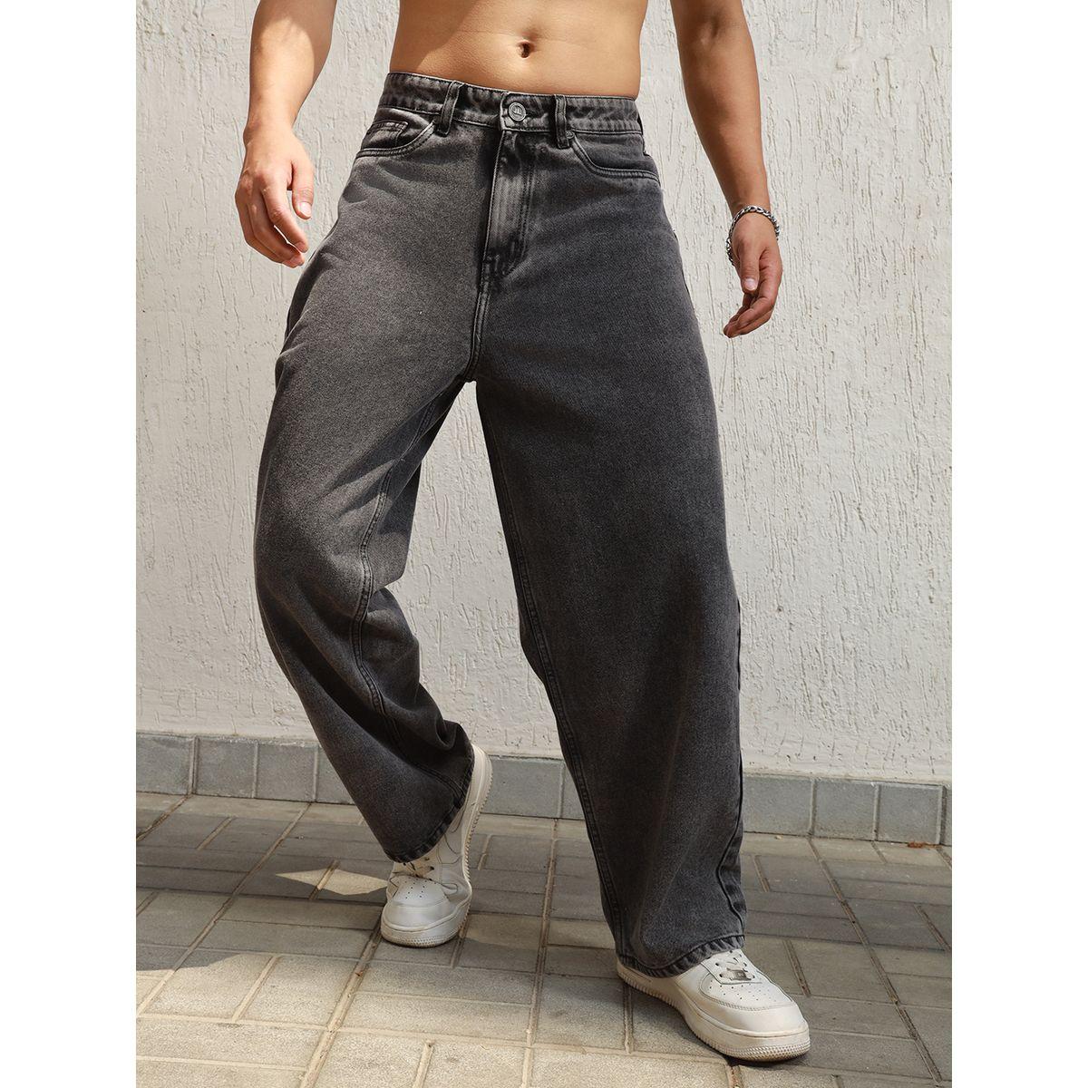 Hubberholme X Styli  Baggy Mid Rise Jeans with Pockets-men-clothing-bottoms-jeans-image-1