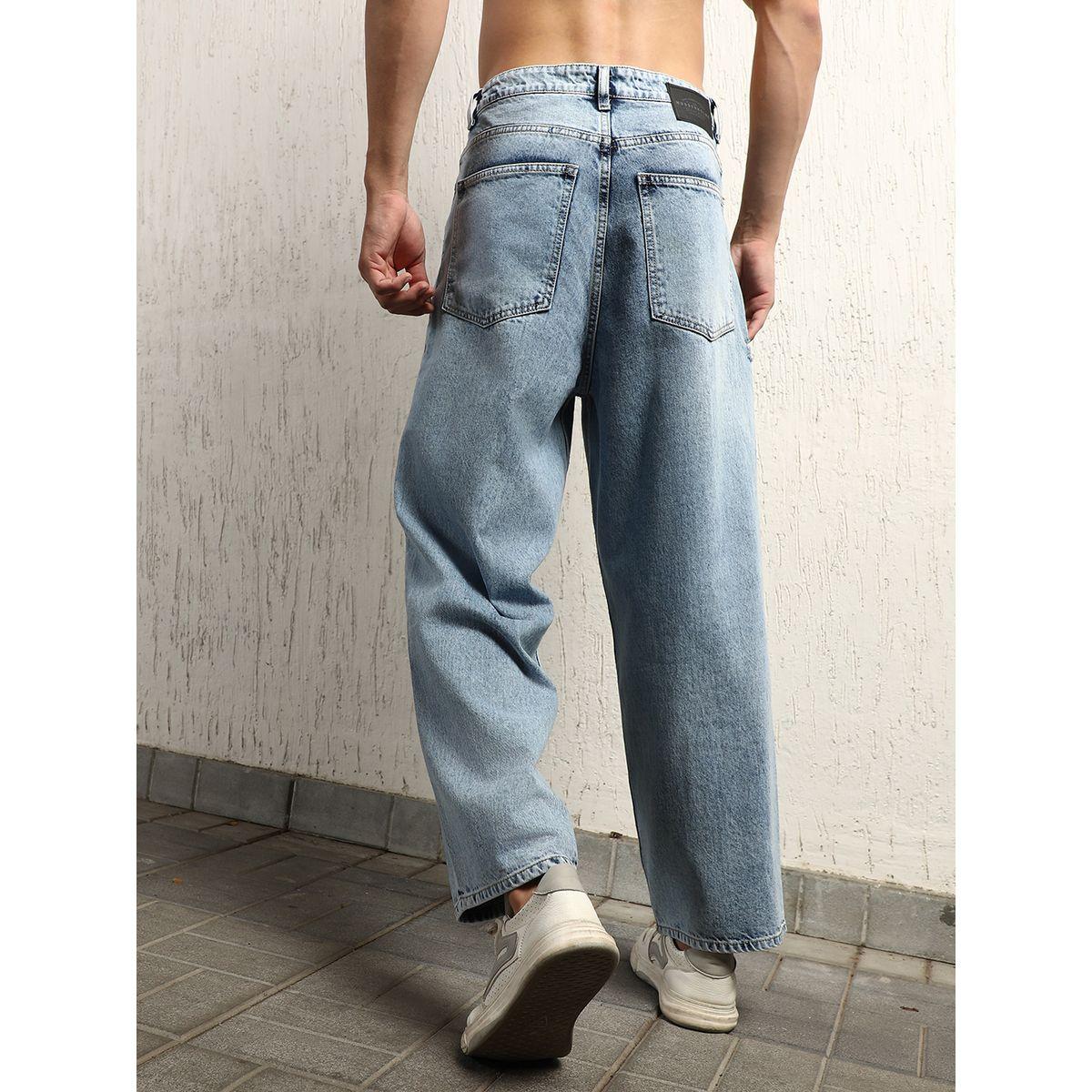 جينز باجي بخصر متوسط وتفاصيل ممزقة هابر هولم × ستايلي-men-clothing-bottoms-jeans-image-2