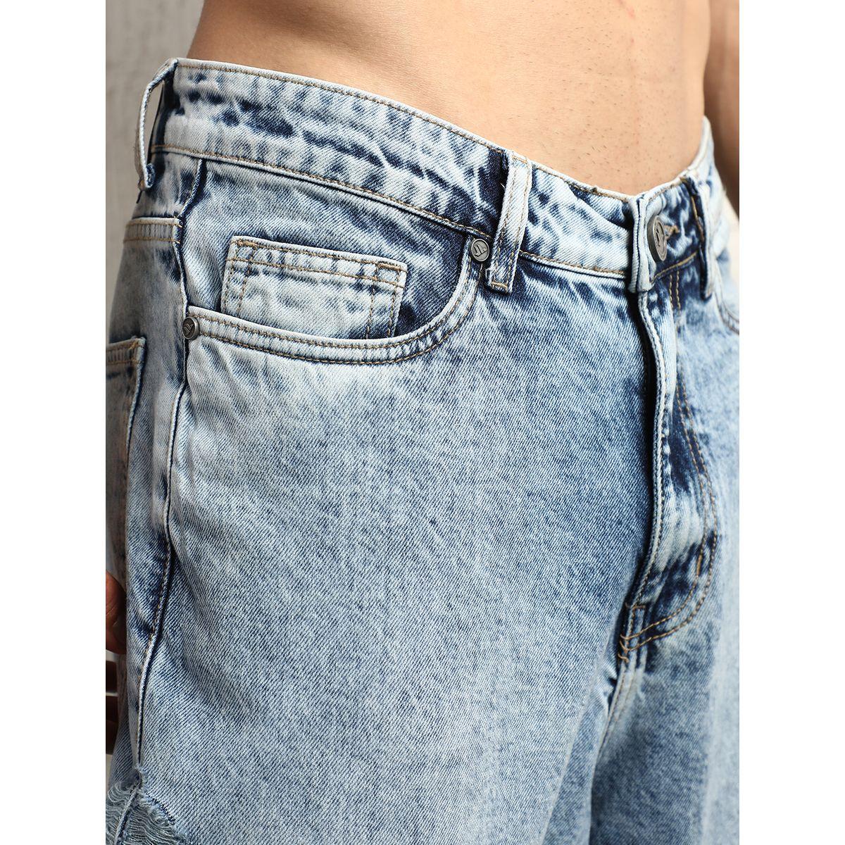 جينز باجي بخصر متوسط وتفاصيل ممزقة هابر هولم × ستايلي-men-clothing-bottoms-jeans-image-3