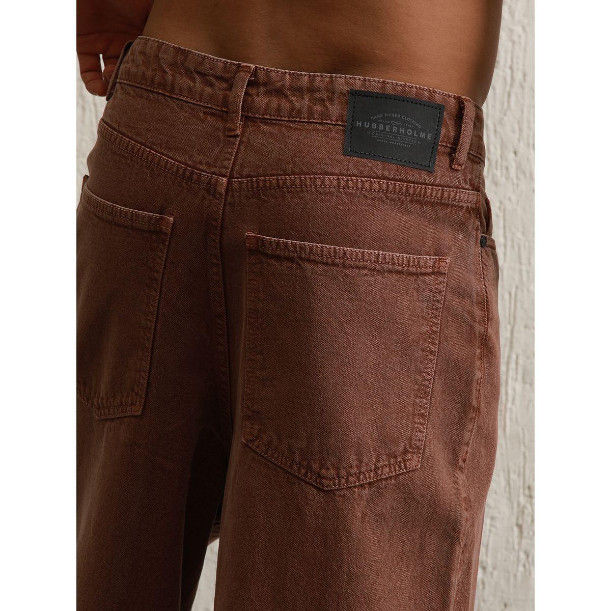 جينز بتفاصيل ممزقة وقصة مريحة مع خصر متوسط هابر هولم × ستايلي-men-clothing-bottoms-jeans-image-4
