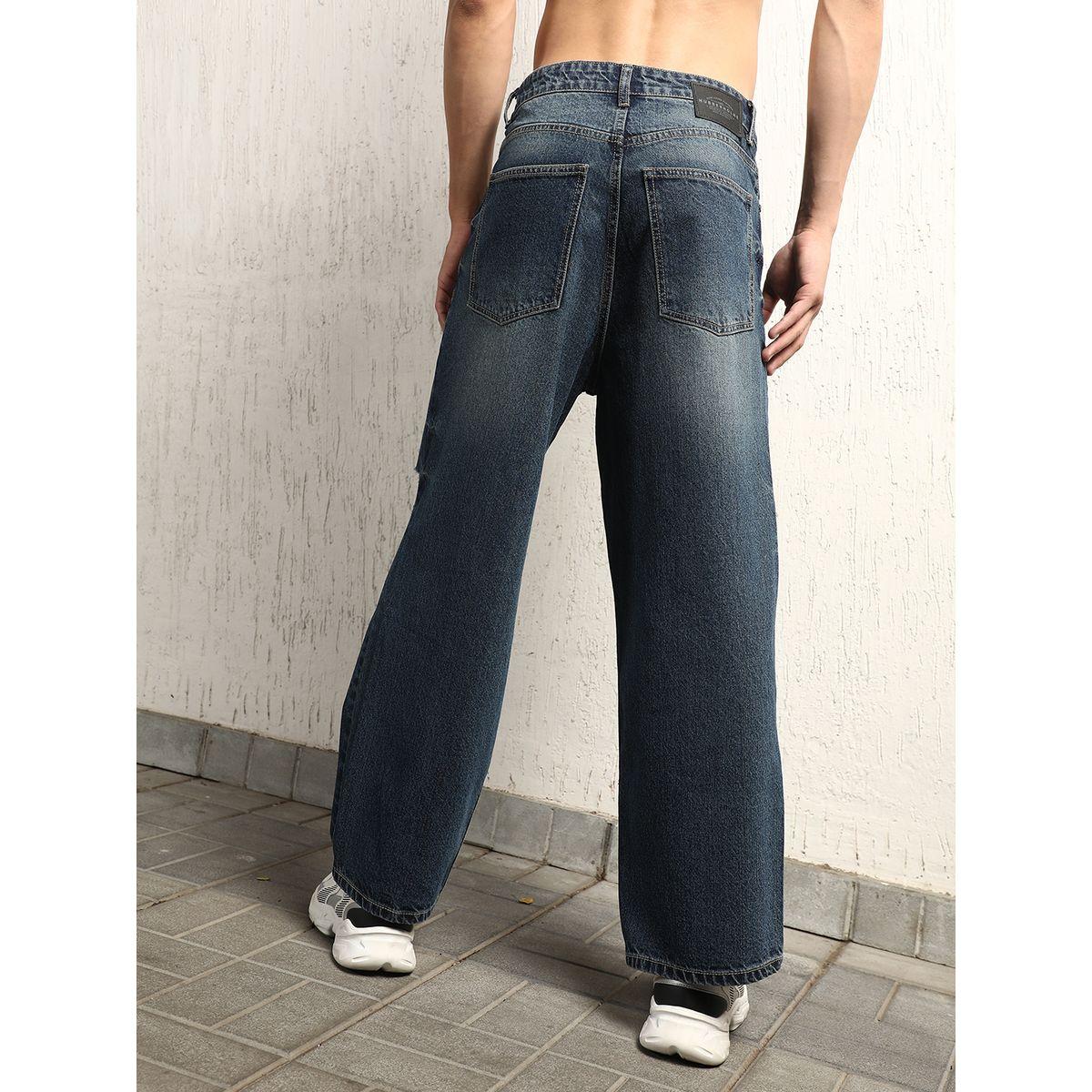Hubberholme X Styli  Mid Rise Ripped Baggy Jeans-men-clothing-bottoms-jeans-image-2