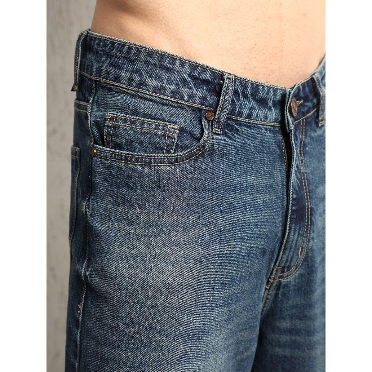 جينز باجي بخصر متوسط وتفاصيل ممزقة هابر هولم × ستايلي-men-clothing-bottoms-jeans-image-3