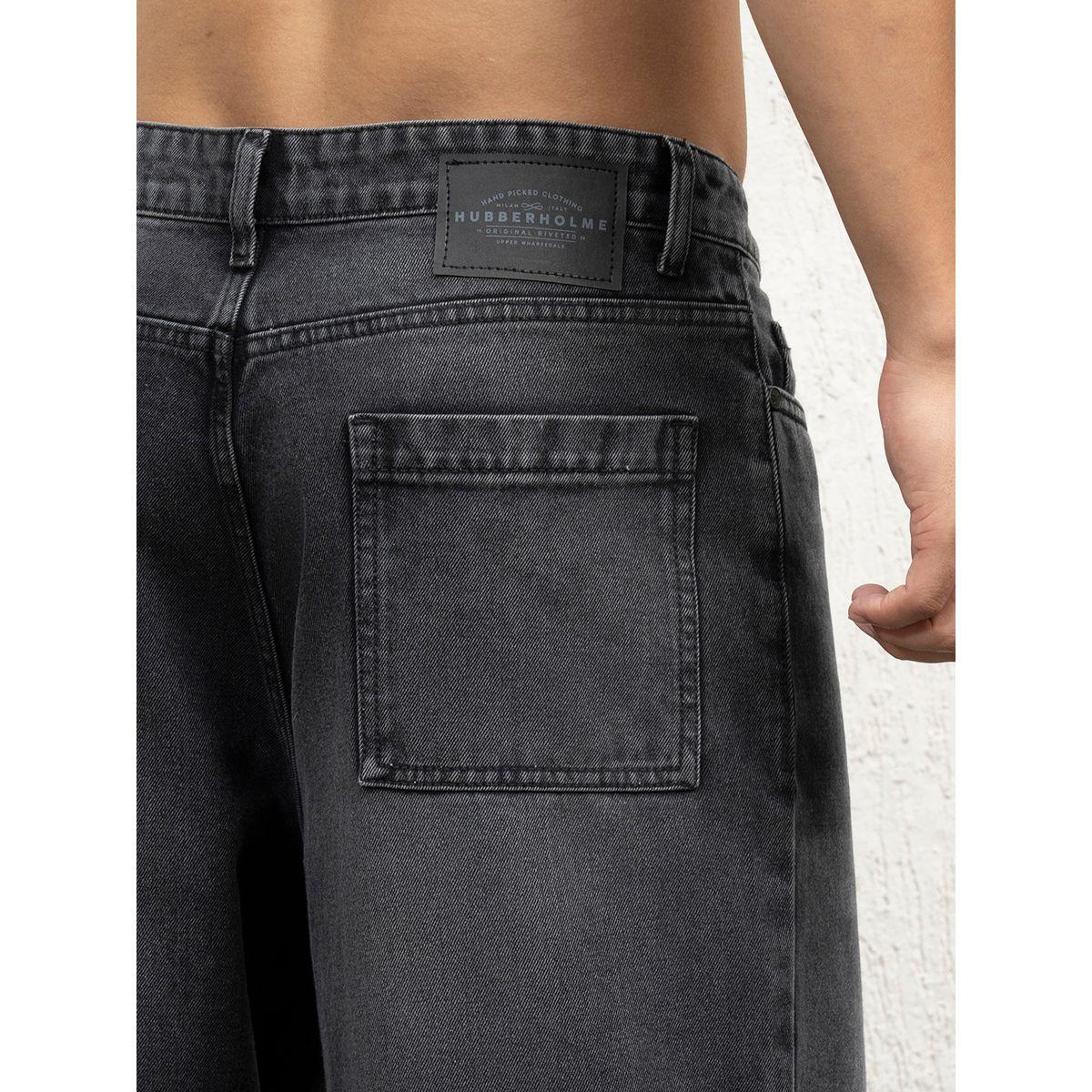 جينز باجي مزين بتفاصيل خياطة هابر هولم × ستايلي-men-clothing-bottoms-jeans-image-4
