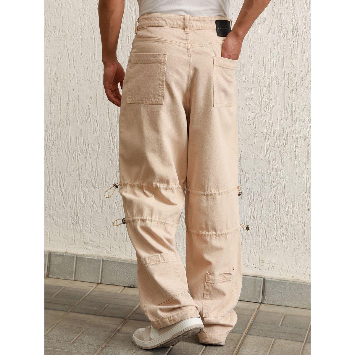 Hubberholme X Styli  Panelled Baggy Jeans with Toggle String-men-clothing-bottoms-jeans-image-2