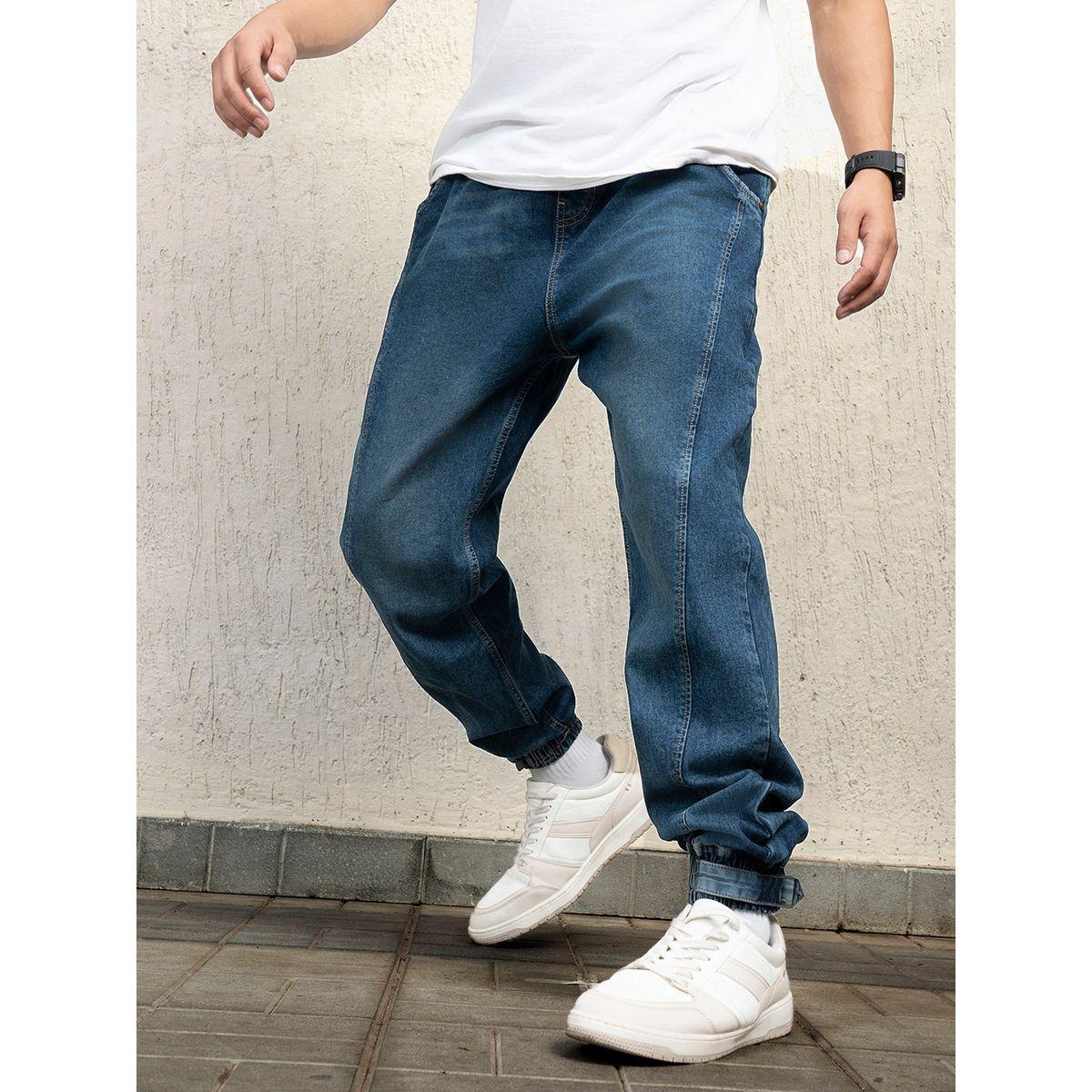 جينز بقصة مريحة وخصر متوسط هابر هولم × ستايلي-men-clothing-bottoms-jeans-image-1
