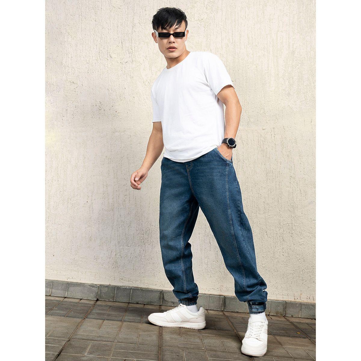 جينز بقصة مريحة وخصر متوسط هابر هولم × ستايلي-men-clothing-bottoms-jeans-image-4