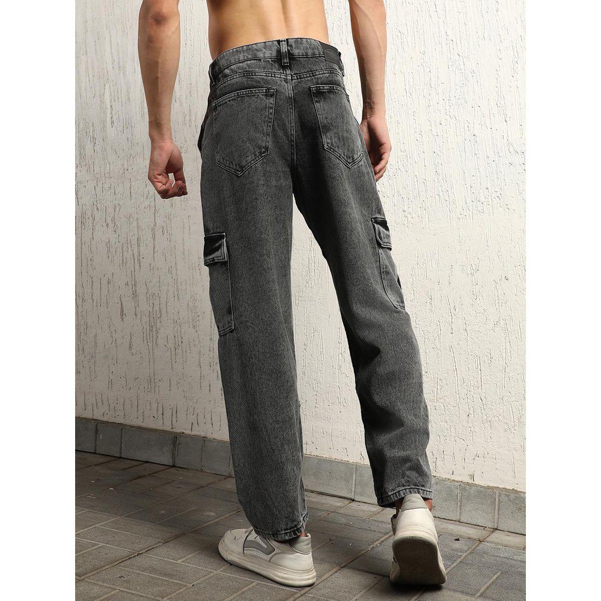 Hubberholme X Styli  Mid Rise Relaxed Fit Cargo Jeans-men-clothing-bottoms-jeans-image-2