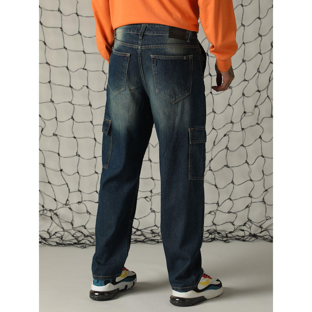 Hubberholme X Styli  Mid Rise Relaxed Fit Panelled Cargo Jeans-men-clothing-bottoms-jeans-image-2