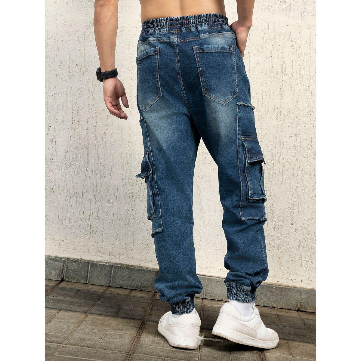 Hubberholme X Styli  Mid Rise Relaxed Fit Cargo Flap Pocket Jeans-men-clothing-bottoms-jeans-image-2