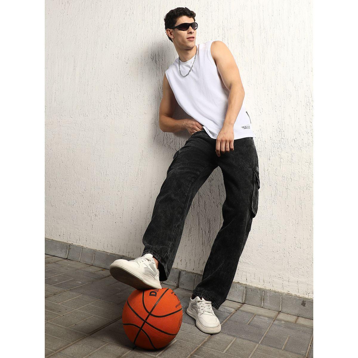 Hubberholme X Styli  Mid Rise Relaxed Fit Cargo Jeans-men-clothing-bottoms-jeans-image-4
