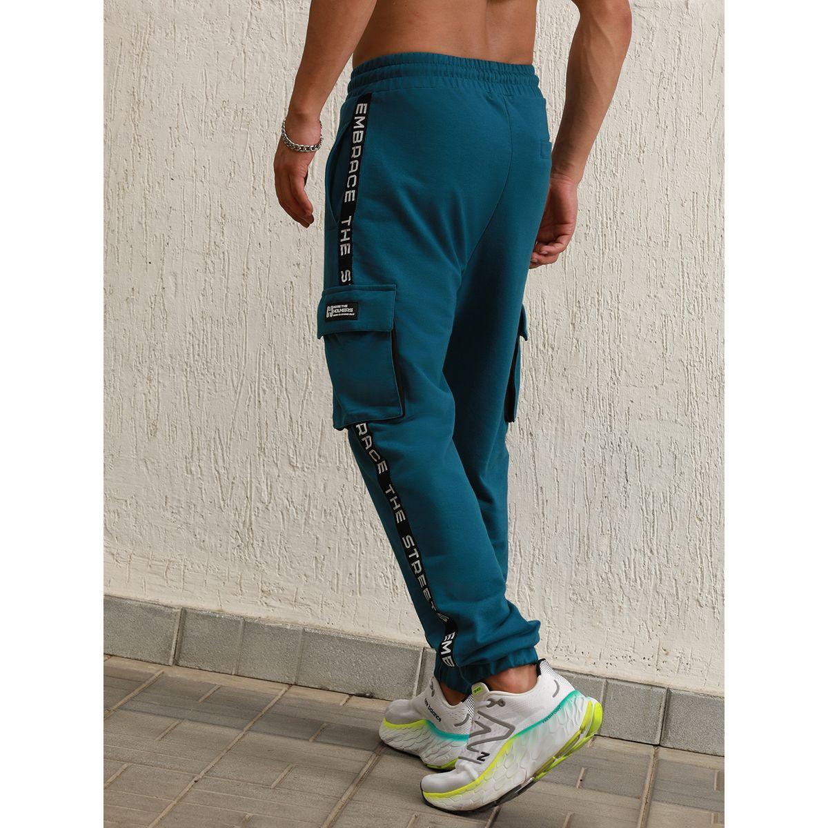 Hubberholme X Styli  Regular Fit Contrast Panel Printed Joggers-men-clothing-bottoms-joggers-image-2