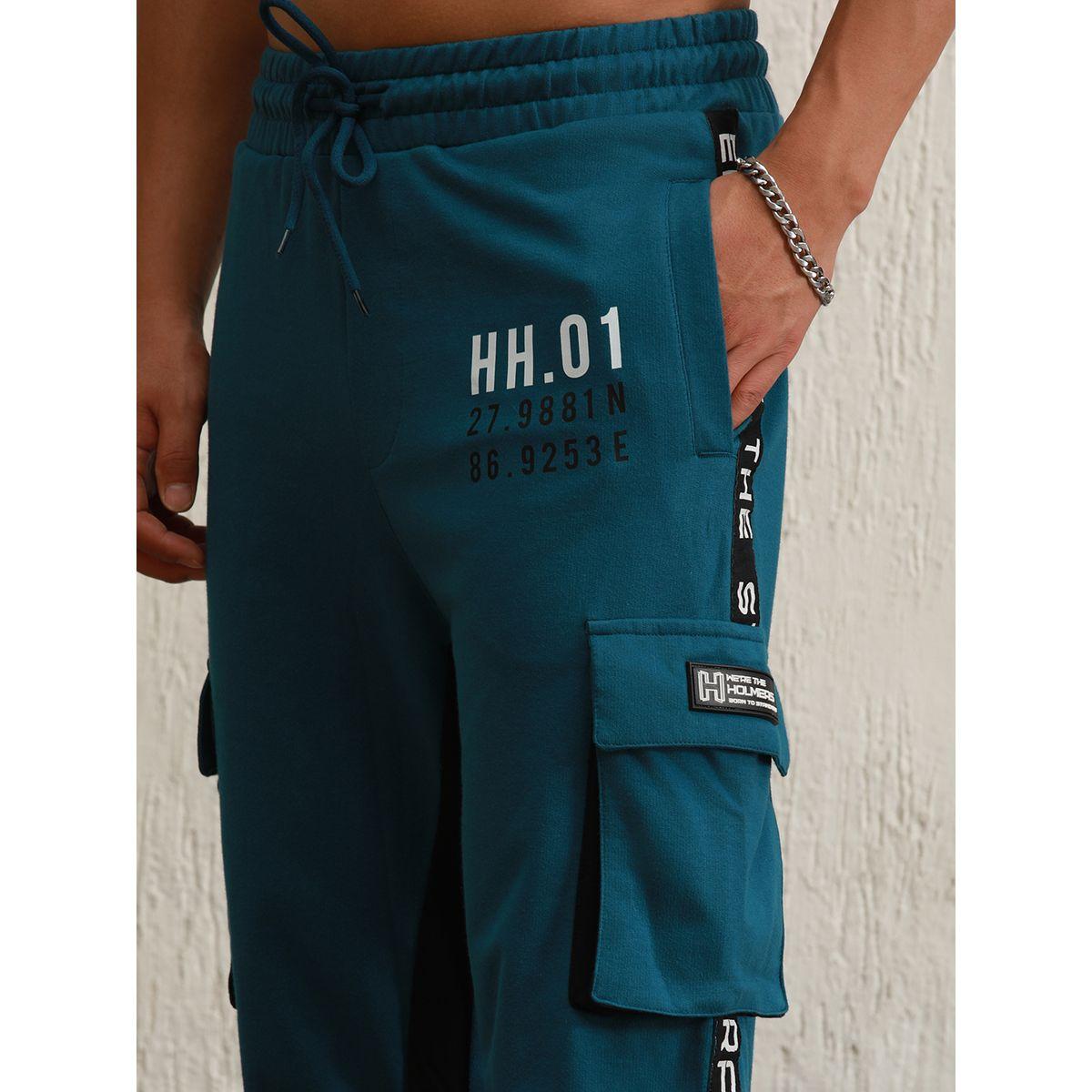 Hubberholme X Styli  Regular Fit Contrast Panel Printed Joggers-men-clothing-bottoms-joggers-image-3