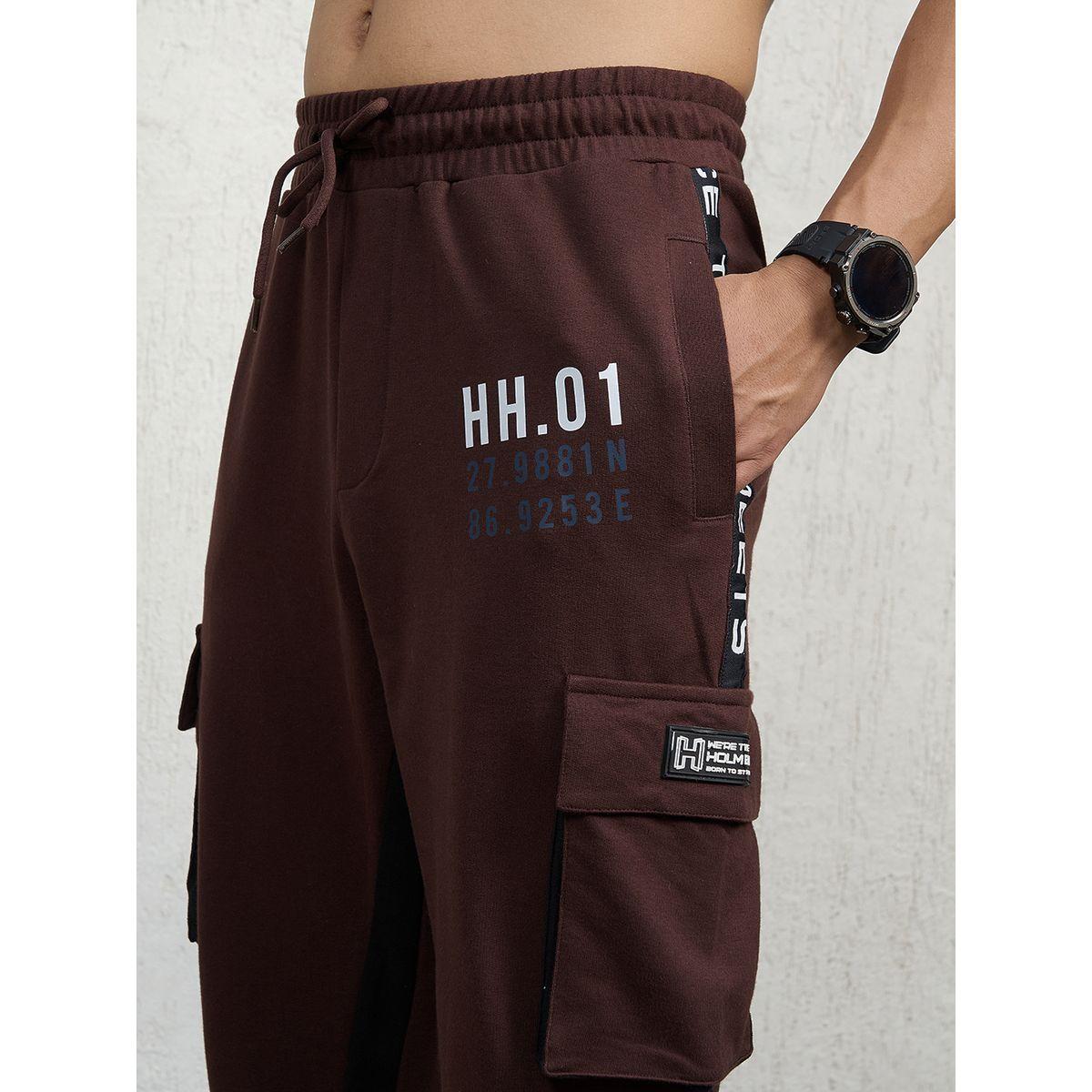 Hubberholme X Styli  Regular Fit Contrast Panel Printed Joggers-men-clothing-bottoms-joggers-image-5